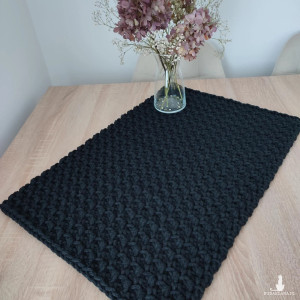 Bieżnik prostokątny boho ze sznurka 40cmx60cm