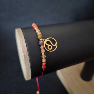 Bransoletka Zodiakalna Lew - wersja ze złotem