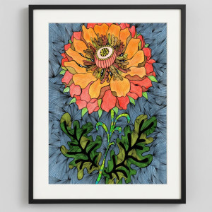 33. CHRYZANTEMA - rysunek, plakat.