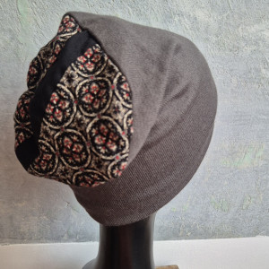 Czapka damska szara na podszewce