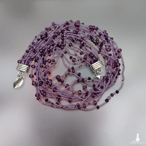 Naszyjnik Fioletowe Kryształki2