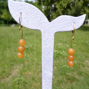 Kolczyki z kamieni Awenturyn czerwony