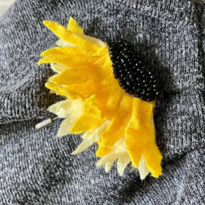 Słonecznik z filcu