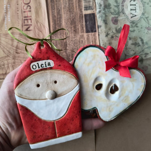 Zawieszka jabłuszko i personalizowany Mikołaj