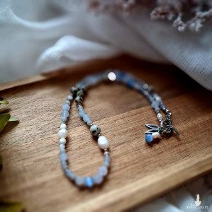 Naszyjnik "Perłowy błękit"