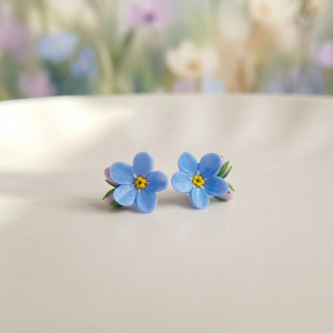 Kolczyki z niezapominajkami