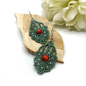 „LINET” kolczyki makramowe