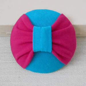 Fascynator dwa kolory: turkus i róż