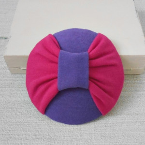 Fascynator dwa kolory: fiolet i róż