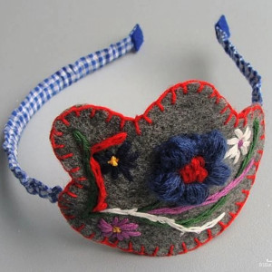 Opaska do włosów w stylu folk