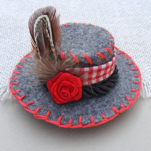 Mini kapelusik filcowy