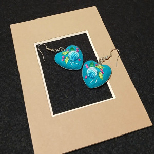 Ręcznie haftowane kolczyki  ALICJA