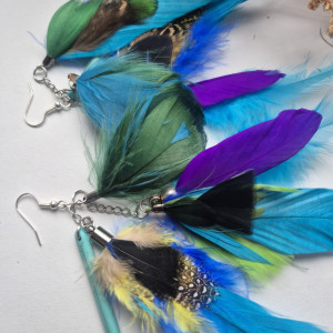 Kolczyki pióra boho energetyczne