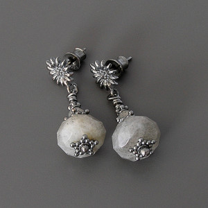 Kolczyki Scarlett, labradoryty, srebro 925, kolekcja Przeminęło z Wiatrem