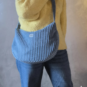 Torba sztruksowa Indianka niebieska