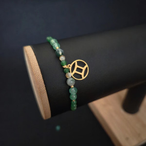 Bransoletka Zodiakalna Bliźnięta - wersja ze złotem