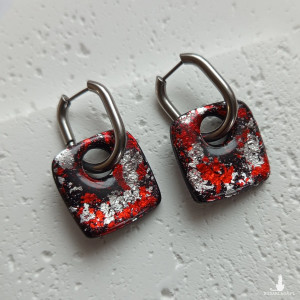 "Carnaval" no.3- kolczyki z gliny polimerowej.