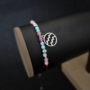 Bransoletka Zodiakalna Wodnik - wersja ze srebrem