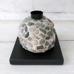 Świecznik kula mozaika z kamyczków