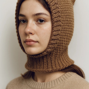 Balaclava kominiarka kaptur zamiast czapki z wełną merino