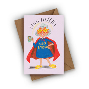 Kartka na Dzień Babci- Super Babcia