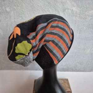 Czapka damska Smerfetka patchworkowa