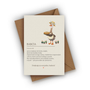 Kartka na Dzień Babci- BABCIA