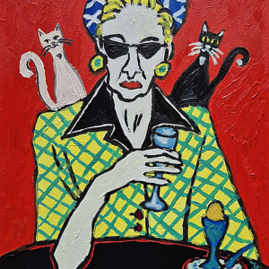 obraz ręcznie malowany portret kobiety