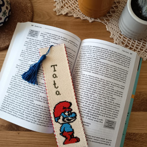 Zakładka do książki z haftem i dedykacją
