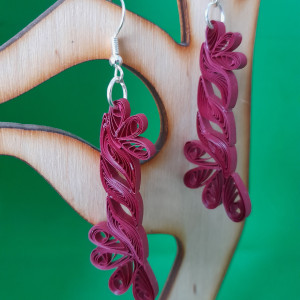 kolczyki ręcznie wykonane z papieru