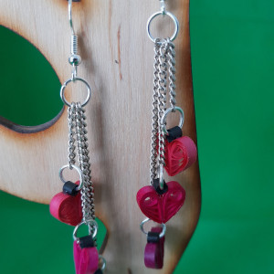 kolczyki ręcznie wykonane z papieru