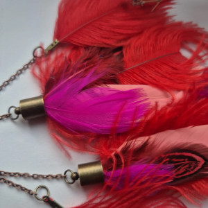 Kolczyki pióra wkręty energetyczne