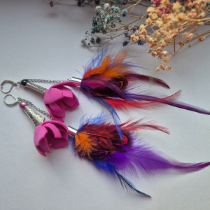 Kolczyki pióra  energetyczne