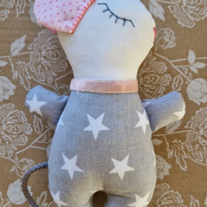 Zabawka przytulanka Myszka  w różowym