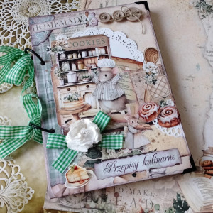 Notes/przepiśnik🧁 z uroczymi myszkami kucharkami/ wykonany ręcznie
