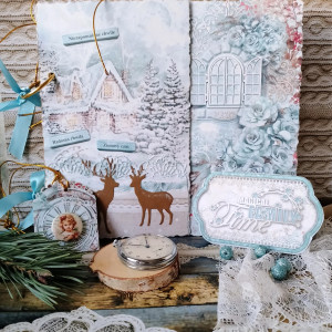 Zimowe  wspomnienia /album na zdjęcia rodzinne/ wykonany ręcznie