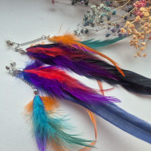 Kolczyki pióra  energetyczne