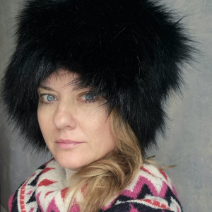 Futrzana  sztuczne futro czapka