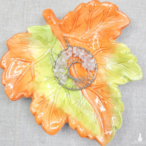 147 Wisiorek Drzewo Życia – Kwarc Różowy | Vintage Styl | Handmade