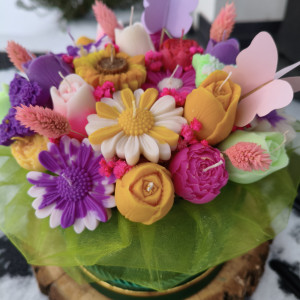 Box kwiatowy z naturalnych świec sojowych