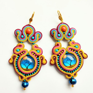 Moonlight  kolczyki sutaszowe