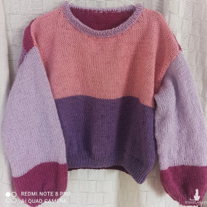 Sweter kolorowy oversize młodzieżowy
