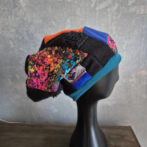 Czapka patchworkowa Smerfetka