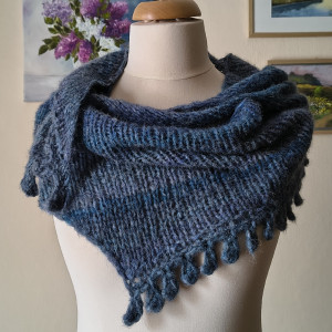 Pochmurne niebo - cudownie miękka chusta z alpaki i merino extrafine