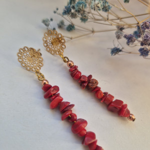 Kolczyki lekkie z koralem