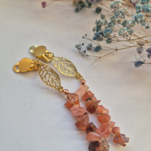 Klipsy lekkie z koralem