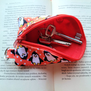 Etui na klucze: pingwiny