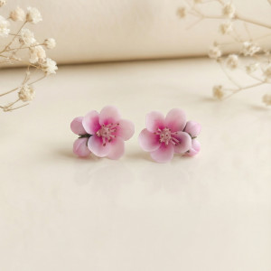 Kolczyki z kwiatem jabłoni