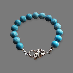 Bransoletka z Larimaru "Błękit morza Karaibskiego"