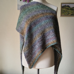 Dymne pastele - cudownie miękka, miła chusta z alpaki i merino extrafine